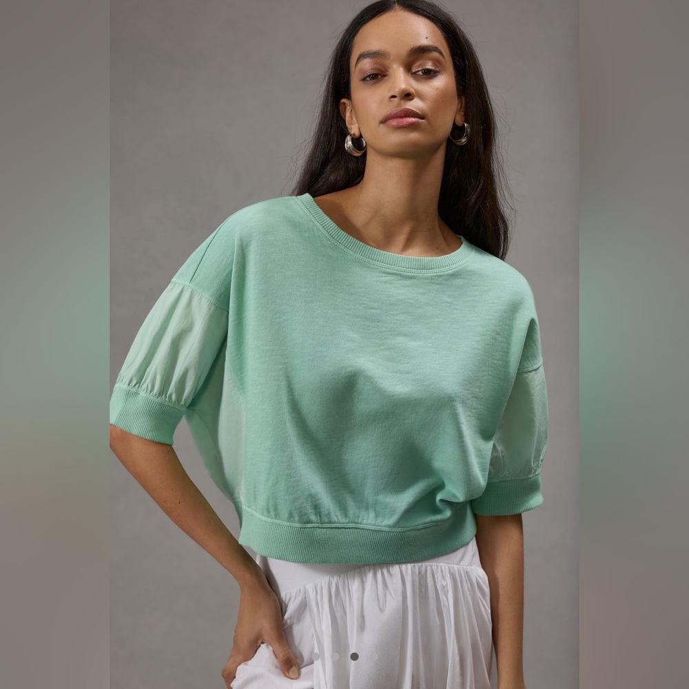 Pilcro Cropped Batwing Sweatshirt